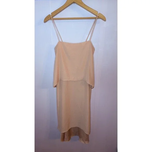 Banana Republic Spaghetti Strap‎ Loose Fit Slip Dress 2 Light Pink Homecoming - Picture 2 of 10